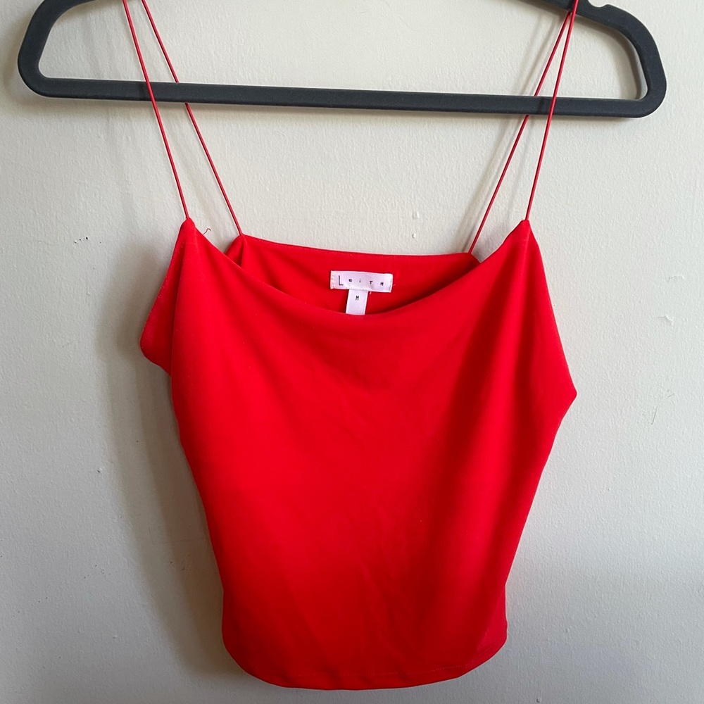 Leith Red Crop Top